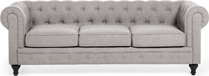 Picture of Beliani Sofa 3-osobowa jasnoszara CHESTERFIELD