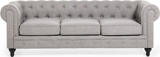 Picture of Beliani Sofa 3-osobowa jasnoszara CHESTERFIELD