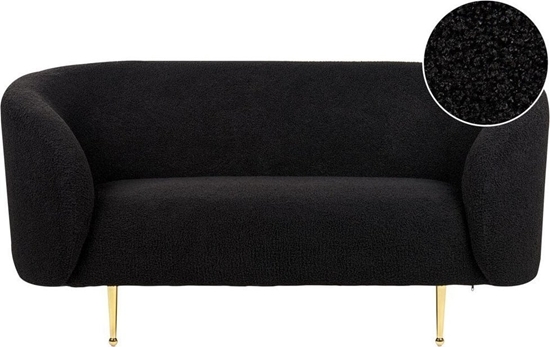 Изображение Beliani Sofa dwuosobowa boucle czarna LOEN