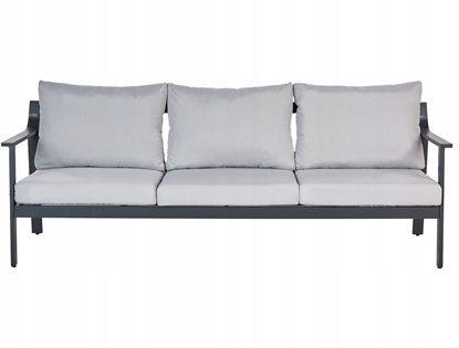Изображение Beliani Sofa ogrodowa dla 3 osób KIATO Metal Jasnoszary