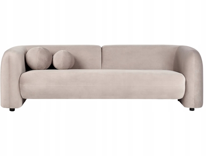Picture of Beliani Sofa trzyosobowa welurowa beowoszara LEIREN