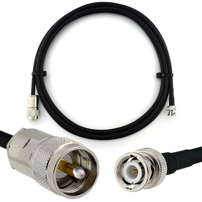 Picture of BNC Male to PL259 1m UHF Coaxial Cable — HF240 (LMR240 equivalent)