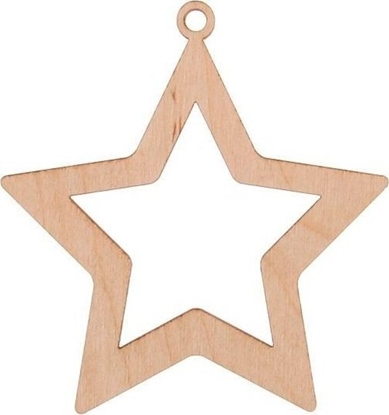 Picture of Bombka drewniana Gwiadka 3szt naturalna