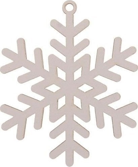 Picture of Bombka drewniana Patek niegu 3szt biaa