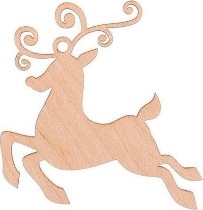 Picture of Bombka drewniana Renifer 3szt naturalna