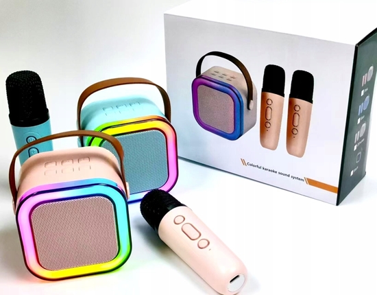 Picture of Bounn Gonik karaoke z dwoma mikrofonami niebieski