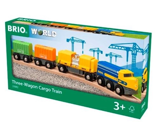 Picture of Brio BRIO freight train with three wagons 63398200