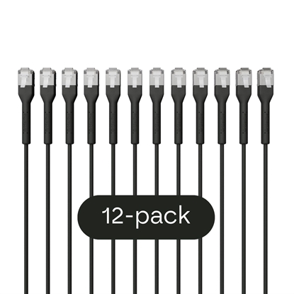 Picture of Broadbe Slim Patch Cable 10G Black 1m 12-pack