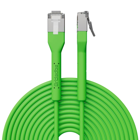 Изображение Broadbe Slim Patch Cable 10G Green 8m