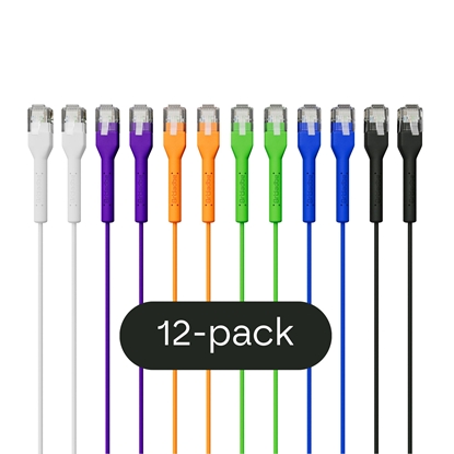 Picture of Broadbe Slim Patch Cable 10G Multicolor 1m 12-pack