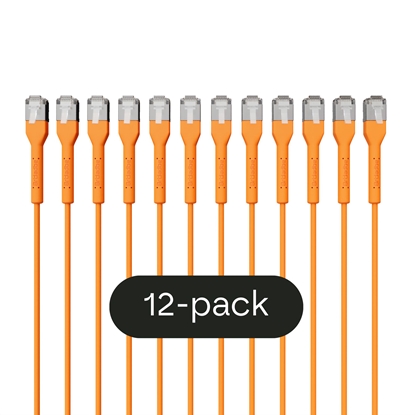 Attēls no Broadbe Slim Patch Cable 10G Orange 1m 12-pack