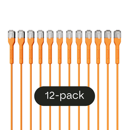 Изображение Broadbe Slim Patch Cable 10G Orange 2m 12-pack