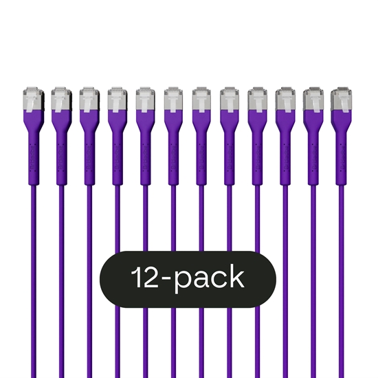 Picture of Broadbe Slim Patch Cable 10G Purple 3m 12-pack