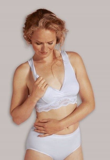 Picture of Carriwell Bezszwowy biustonosz do karmienia z koronk M biay Carriwell