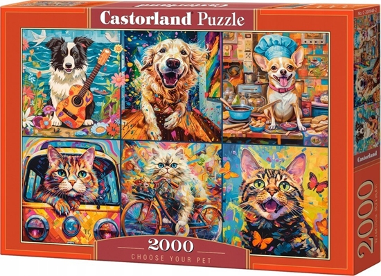 Picture of Castor Puzzle 2000 elementów Pieski Kotki Zwierztka domowe