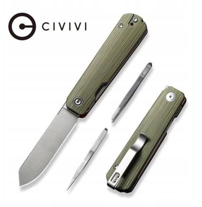 Attēls no Cedrus Nó skadany Civivi Sendy Green/Red G10, Satin Nitro-V by Ben Petersen (C21004B-1)