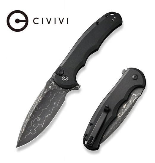 Picture of CIVIVI Nó Button Lock Praxis Alu Black Damast