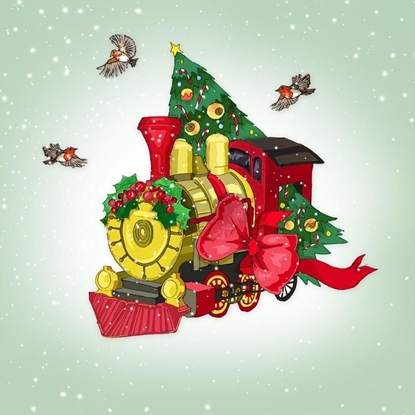 Picture of Clear Creation Karnet Swarovski - kwadrat. wita, Ciuchcia