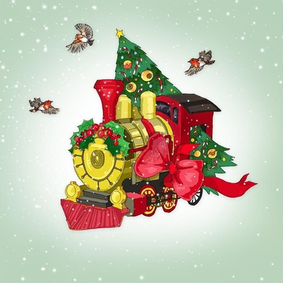 Picture of Clear Creation Karnet Swarovski - kwadrat. wita, Ciuchcia