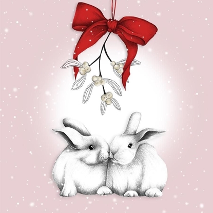 Picture of Clear Creation Karnet Swarovski - kwadrat. wita, Króliki