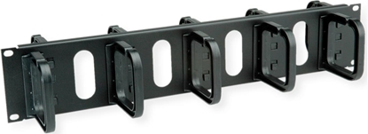 Picture of Conteg 19"-Kabelführung 2 HE mit 2 x 5 Kabelösen 80 x 80 mm