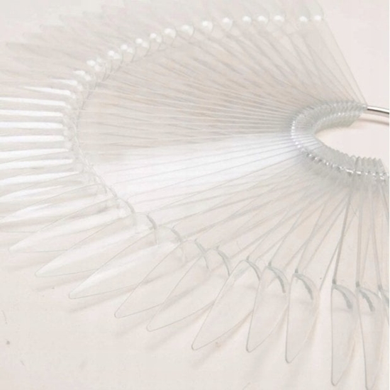 Изображение Cosmetics Zone EXCELLENT PRO_Nail Tips Display przezroczysty wzornik w ksztacie szpica 50szt