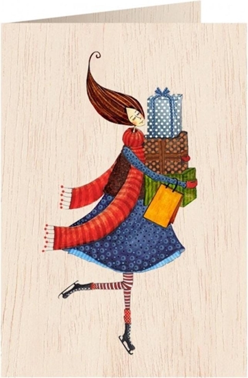 Picture of Cozywood Karnet drewniany C6 + koperta. wita, Kobieta