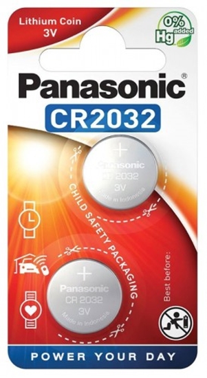 Picture of CR2032 baterijas Panasonic litija iepakojumā 2 gb.