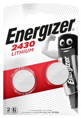 Изображение CR2430 baterijas 3V Energizer litija 2430 iepakojumā 2 gb.