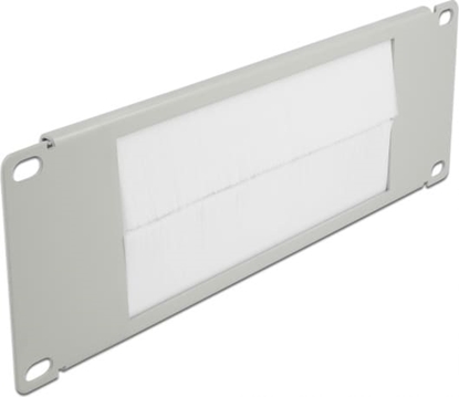 Attēls no Delock 10″ Cable Management Brush Strip 2U grey