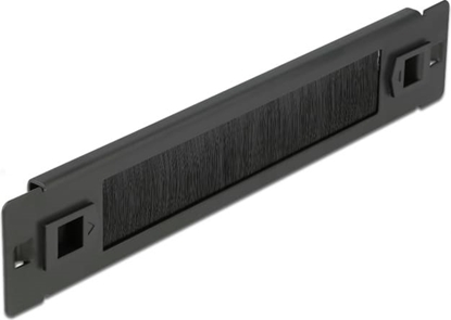 Attēls no Delock 10″ Cable Management Brush Strip tool free 1U black