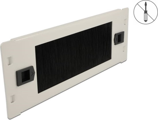 Picture of Delock 10″ Cable Management Brush Strip tool free 2U grey