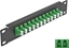 Picture of Delock 10″ Fiber Optic Patch Panel 12 Port LC Duplex green 1U black