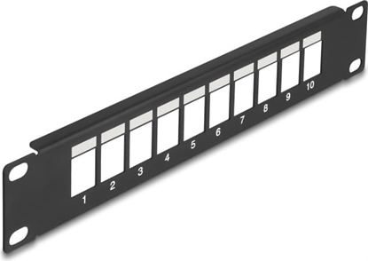 Изображение Delock 10″ Keystone Patch Panel 10 port black