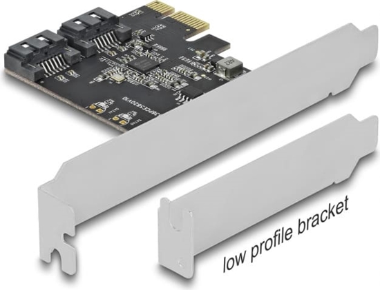 Picture of Delock 2 port SATA PCI Express x1 Card - Low Profile Form Factor