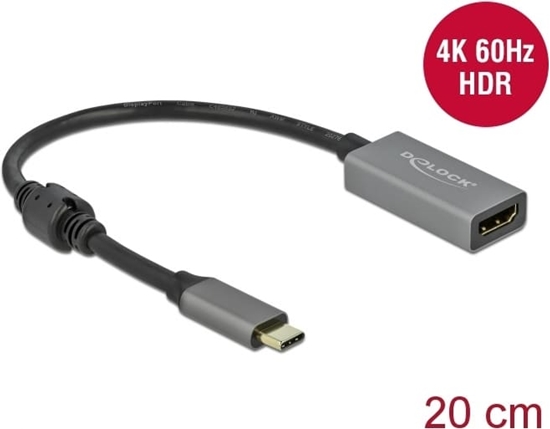 Изображение Delock Active USB Type-C™ to HDMI Adapter (DP Alt Mode) 4K 60 Hz (HDR)