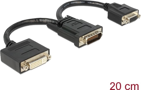 Picture of Delock Adapter DMS-59 male > DVI 24+5 female + VGA female 20 cm