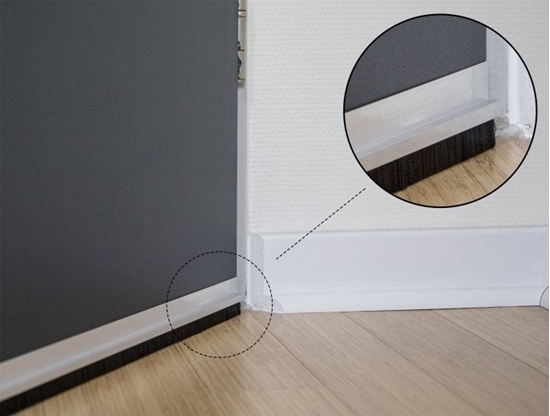 Изображение Delock Brush strip 20 mm with aluminium profile straight - length 1 m