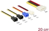Picture of Delock Cable Power supply Molex 4 pin male > 4 x 2 pin fan (12 V / 7 V / 5 V) 20 cm