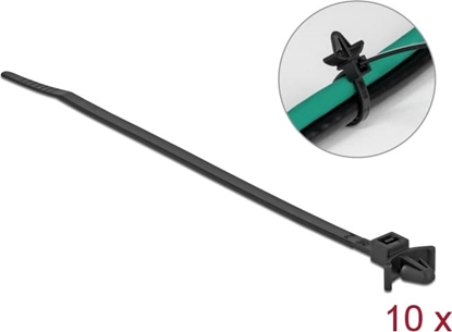 Attēls no Delock Cable Tie with Expansion Anchor L 160 x W 4 mm black 10 pieces