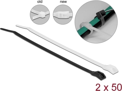 Attēls no Delock Cable tie with flat head L 110 x W 2.5 mm 100 pieces