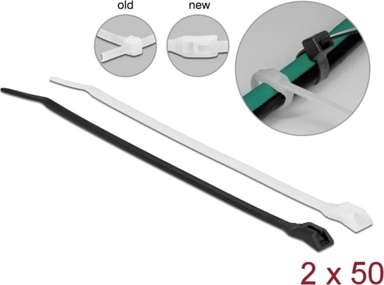 Picture of Delock Cable tie with flat head L 110 x W 2.5 mm 100 pieces