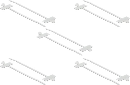 Attēls no Delock Cable Tie with Label Tap L 100 x W 2.5 mm white 10 pieces