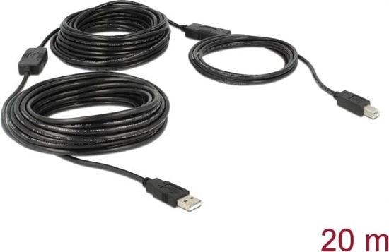 Picture of Delock Cable USB 2.0 Type-A male > USB 2.0 Type-B male 20 m