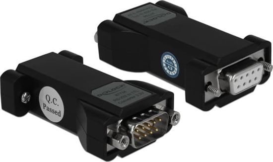 Изображение Delock Converter 1 x Serial RS-232 DB9 female to 1 x Serial LVTTL / LVCMOS 3.3 V DB9 male with ESD protection 3 kV and extended temperature range