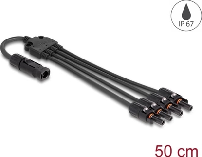 Изображение Delock DL4 Solar Splitter Cable 1 x male to 4 x female 50 cm black