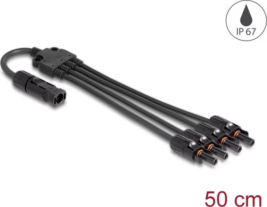 Изображение Delock DL4 Solar Splitter Cable 1 x male to 4 x female 50 cm black