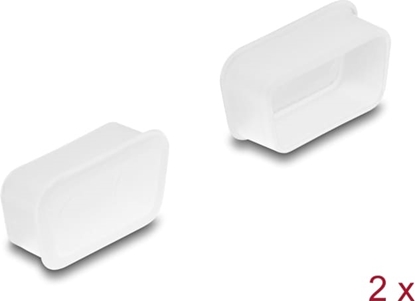 Attēls no Delock Dust cover for D-Sub 9 / D-Sub 15 VGA female 2 pieces transparent