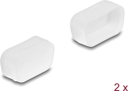 Attēls no Delock Dust cover for D-Sub 9 / D-Sub 15 VGA male 2 pieces transparent