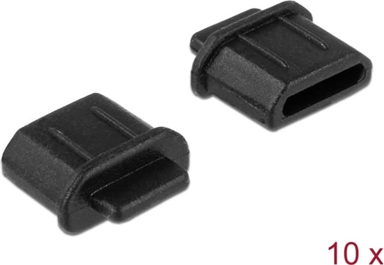 Picture of Delock Dust Cover for HDMI micro-D female with grip 10 pieces black